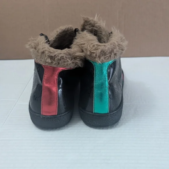 Gucci men's Ace high-top sneakers with Fur Lining Size 8.5 - Picture 4 of 11